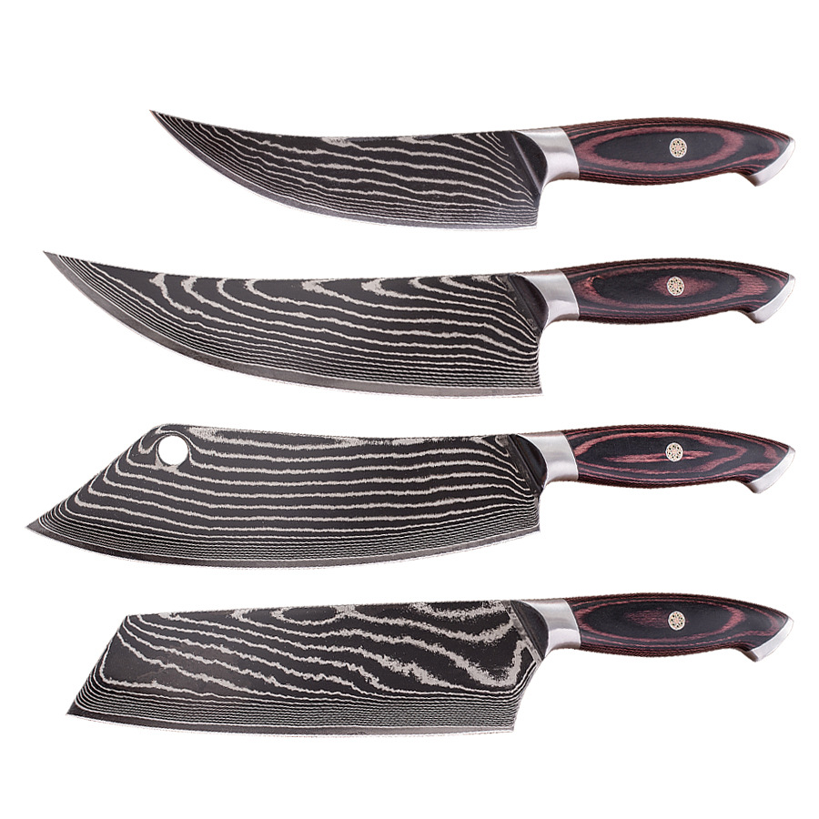 Layered Damascus Butchery and Prep Knife Series
