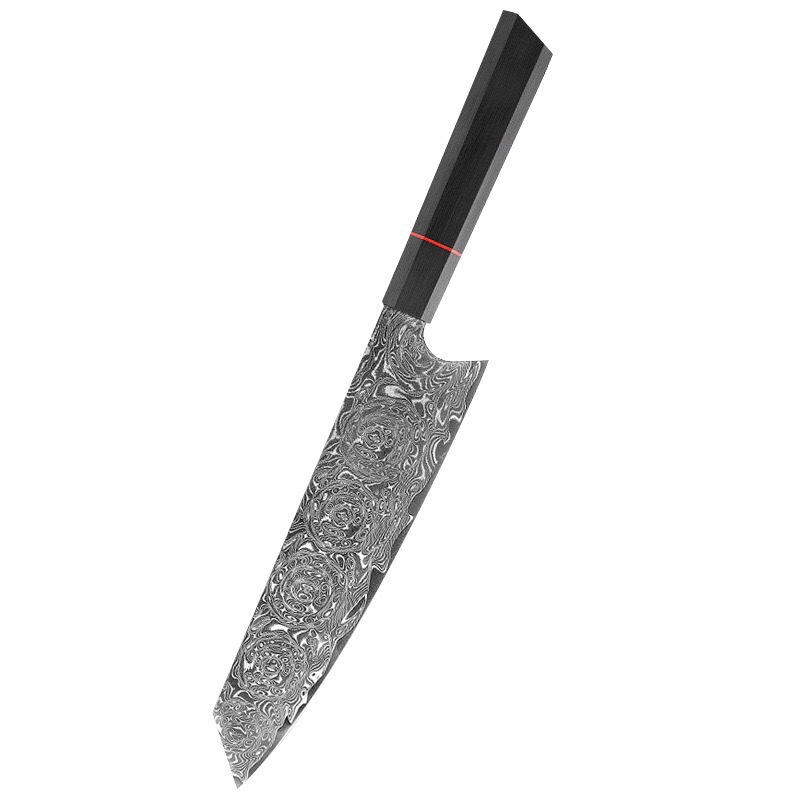VG10 Damascus Knife Set with G10 Octagonal Handles
